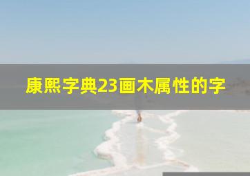 康熙字典23画木属性的字