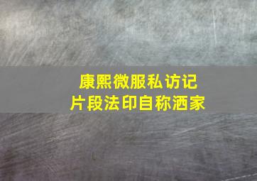 康熙微服私访记片段法印自称洒家