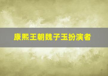 康熙王朝魏子玉扮演者