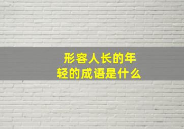 形容人长的年轻的成语是什么