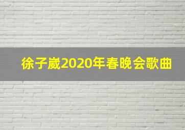 徐子崴2020年春晚会歌曲