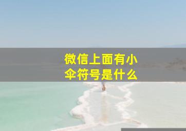 微信上面有小伞符号是什么