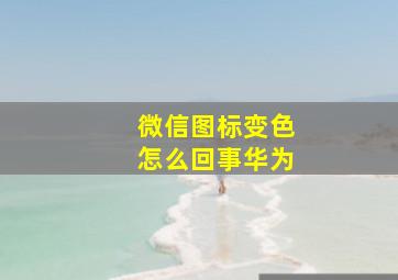 微信图标变色怎么回事华为