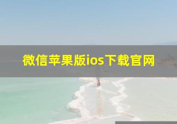 微信苹果版ios下载官网