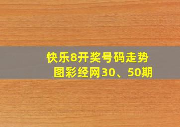 快乐8开奖号码走势图彩经网30、50期