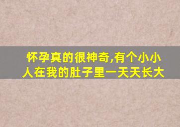 怀孕真的很神奇,有个小小人在我的肚子里一天天长大