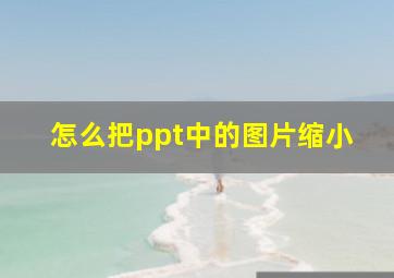 怎么把ppt中的图片缩小