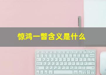 惊鸿一瞥含义是什么