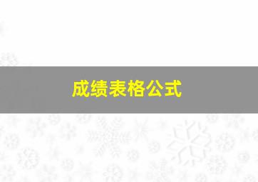 成绩表格公式