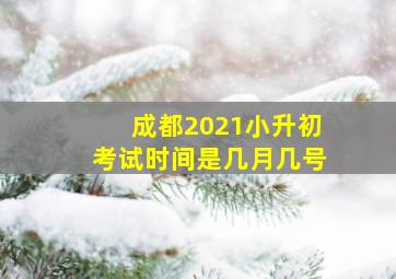 成都2021小升初考试时间是几月几号