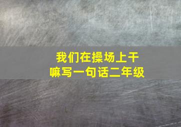 我们在操场上干嘛写一句话二年级