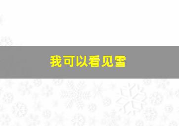 我可以看见雪