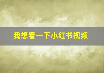 我想看一下小红书视频