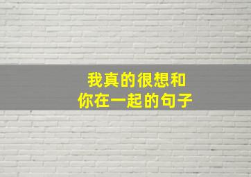 我真的很想和你在一起的句子