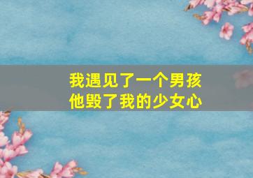 我遇见了一个男孩他毁了我的少女心