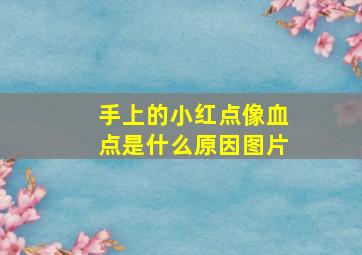 手上的小红点像血点是什么原因图片