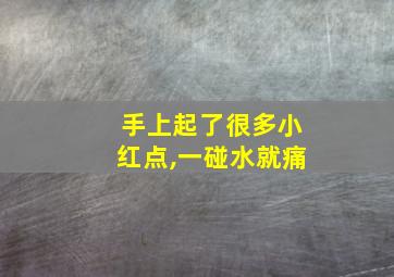 手上起了很多小红点,一碰水就痛