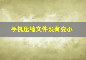 手机压缩文件没有变小