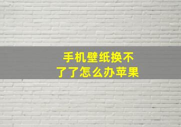 手机壁纸换不了了怎么办苹果