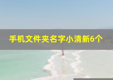 手机文件夹名字小清新6个