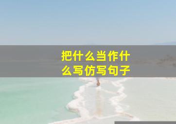 把什么当作什么写仿写句子