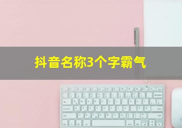 抖音名称3个字霸气