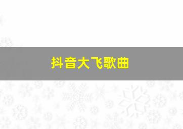 抖音大飞歌曲