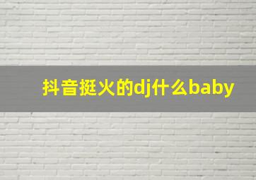 抖音挺火的dj什么baby