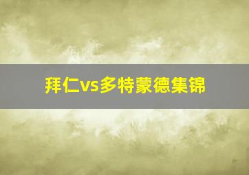 拜仁vs多特蒙德集锦