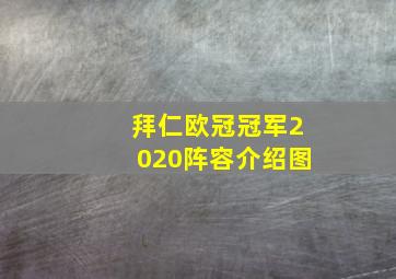 拜仁欧冠冠军2020阵容介绍图