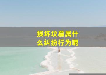 损坏坟墓属什么纠纷行为呢