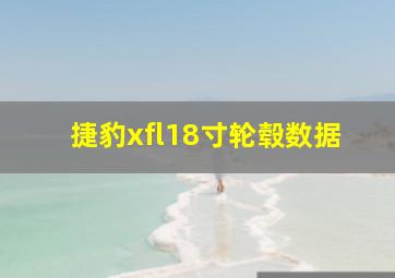 捷豹xfl18寸轮毂数据