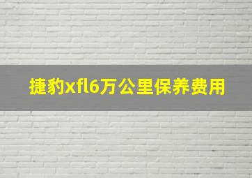 捷豹xfl6万公里保养费用