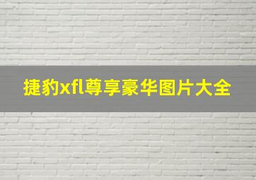 捷豹xfl尊享豪华图片大全