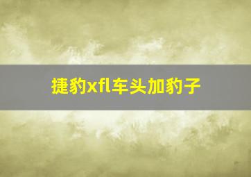 捷豹xfl车头加豹子