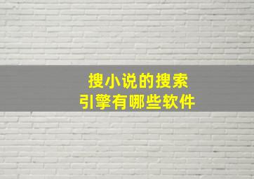 搜小说的搜索引擎有哪些软件