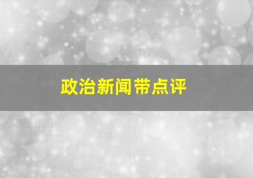 政治新闻带点评