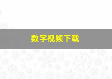 数字视频下载