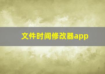 文件时间修改器app