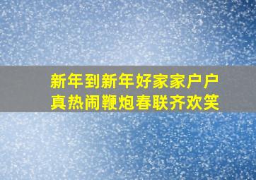 新年到新年好家家户户真热闹鞭炮春联齐欢笑