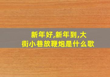 新年好,新年到,大街小巷放鞭炮是什么歌