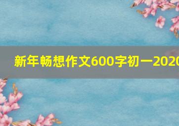 新年畅想作文600字初一2020