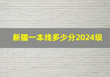 新疆一本线多少分2024级