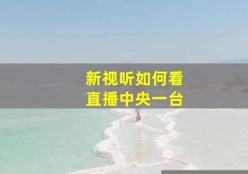 新视听如何看直播中央一台