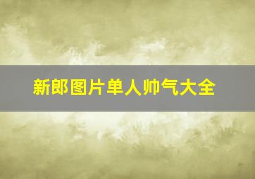 新郎图片单人帅气大全