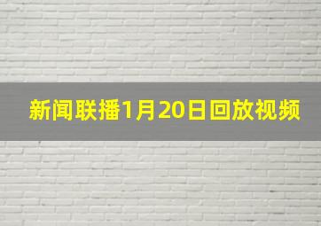 新闻联播1月20日回放视频