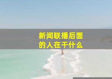 新闻联播后面的人在干什么