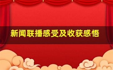 新闻联播感受及收获感悟