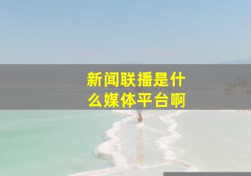 新闻联播是什么媒体平台啊