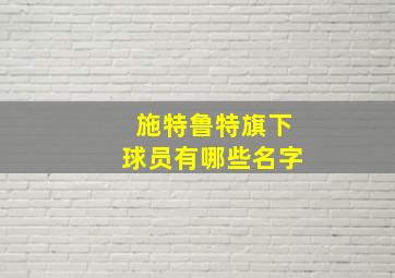 施特鲁特旗下球员有哪些名字